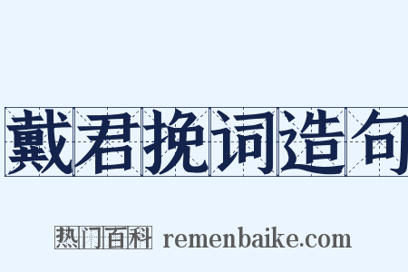 戴君挽词造句是什么意思的图片
